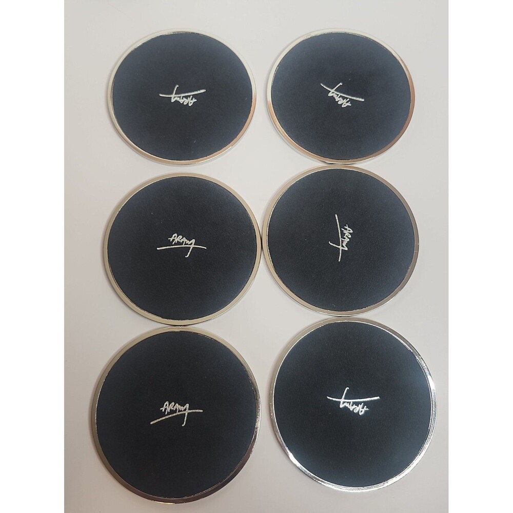 Michael Aram Orchid Drink Coasters With Holder Set Of 6 EUC - Picture 8 of 9